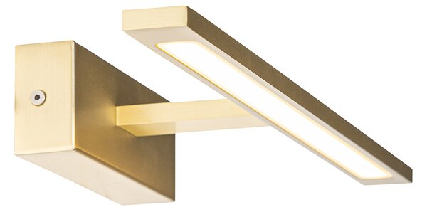 Aplică din alamă 41,5 cm cu LED inclus IP44 - Jerre
