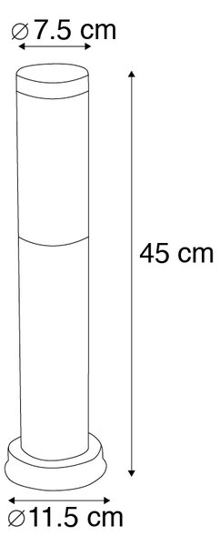 Lampă de stradă exterioară inteligentă antracit 45 cm cu WiFi P45 - Rox
