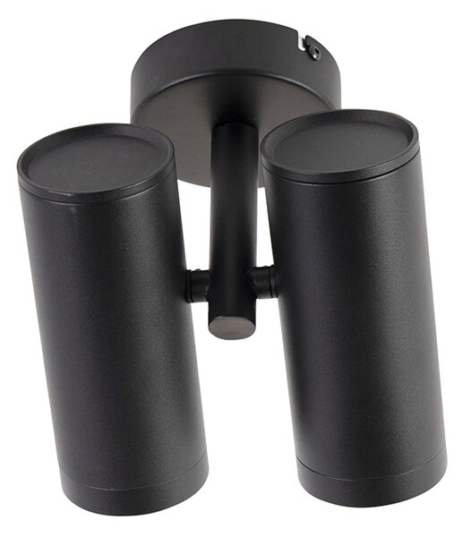 Spotlight inteligent negru cu 2 lumini incluzând Wifi GU10 - Scopio Honey