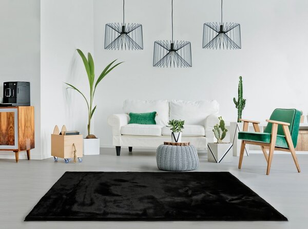 Covor Universal Fox Liso, 80 x 150 cm, negru