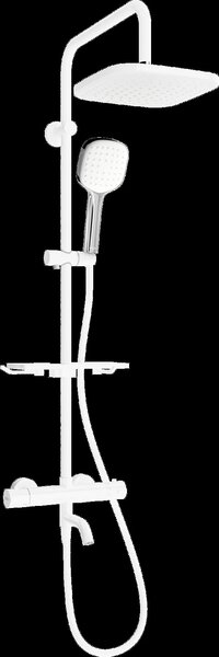 Mexen - Set de duș KT33 cu robinet termostatic Kai, alb-crom, 779003393-21