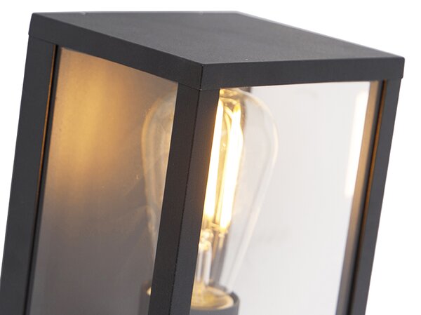 Lampă de perete inteligentă neagră 38 cm 2 lumini IP44 Incl. Wifi ST64 - Charlois