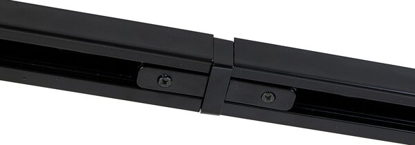 Sistem de iluminat pe șină monofazat modern cu 4 spoturi negre - Iconic Jeana