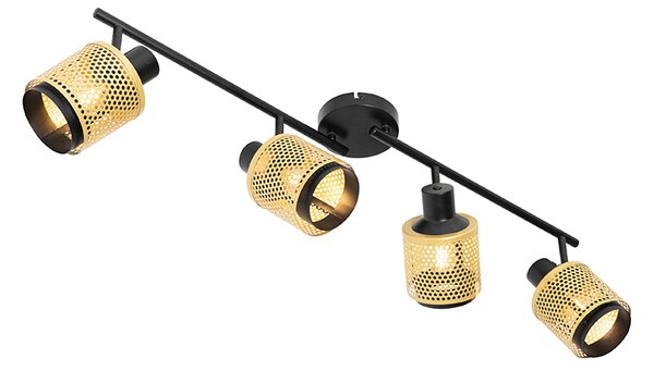 Proiector industrial negru cu auriu 4 lumini - Kayden