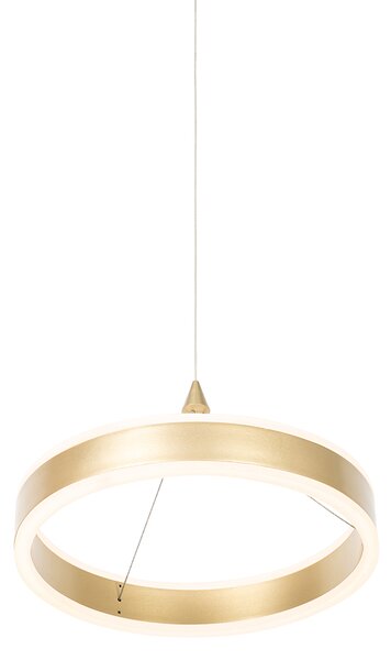 Lampă suspendată din alamă 30 cm cu LED inclus, reglabilă în 3 trepte - Lyani
