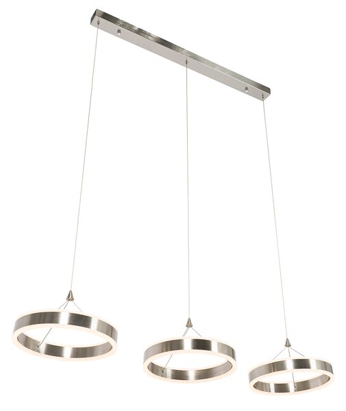 Lampă suspendată din oțel dreptunghiulară incluzând LED cu dimmer în 3 trepte, 3 lumini - Lyani