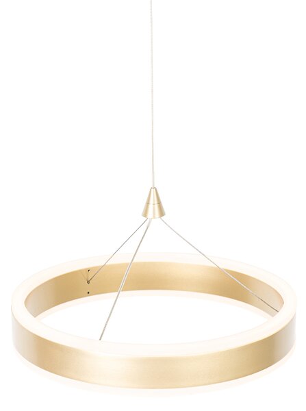 Lampă suspendată din alamă 30 cm cu LED inclus, reglabilă în 3 trepte - Lyani