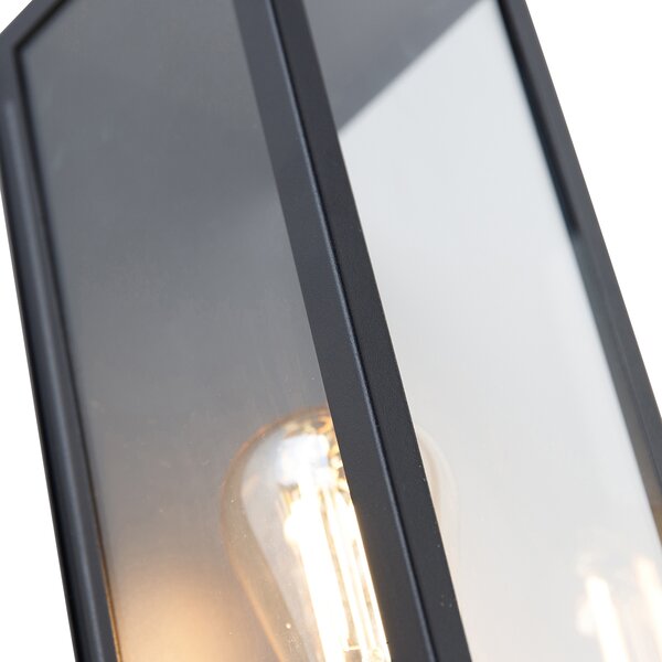 Lampa de perete inteligentă de exterior neagră cu sticlă incl. WiFi ST64 - Rotterdam Long
