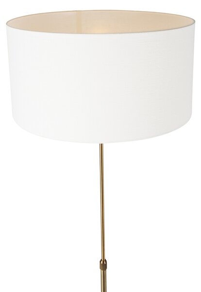 Lampă de podea reglabilă bronz cu abajur alb 50 cm - Parte