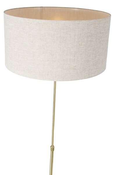 Lampă de podea reglabilă aurie cu abajur gri deschis 50 cm - Parte