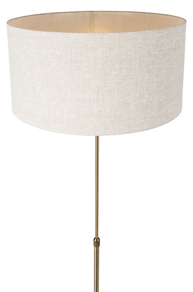 Lampă de podea reglabilă bronz cu abajur gri deschis 50 cm - Parte