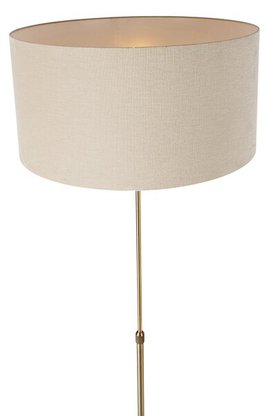 Lampă de podea reglabilă bronz cu abajur maro deschis 50 cm - Parte