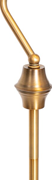 Lampă de podea clasică notar bronz cu sticlă verde - Banker