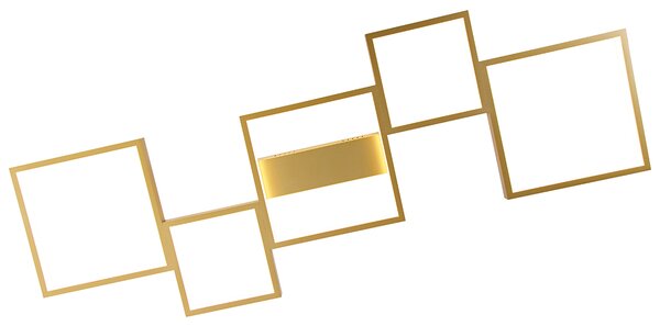 Plafoniera aurie cu LED inclus, cu dimmer pe 3 trepte, 5 lumini - Lejo