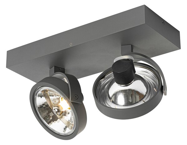 Proiector de design gri reglabil cu 2 lumini - Go