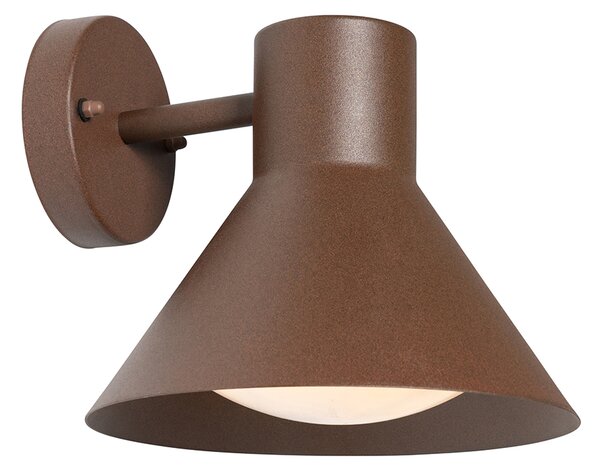 Lampă de perete exterioară industrială maro ruginiu con IP44 - Natas
