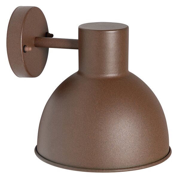 Lampă de perete exterioară industrială maro ruginit rotundă IP44 - Natas
