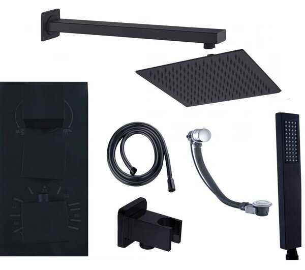 Mexen CUBE - SET DUȘ SUBTERAN 3 PRISE 7 în 1, NEGRU, 5907709106567