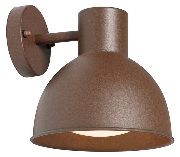 Lampă de perete exterioară industrială maro ruginit rotundă IP44 - Natas