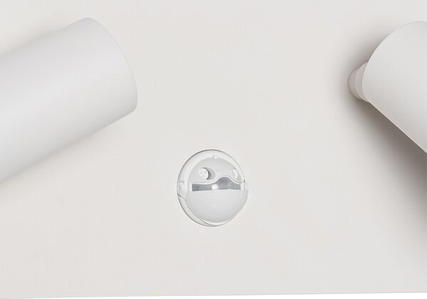 Lampă de perete exterioară albă cu LED inclusă, senzor de mișcare cu 2 lumini - Simon