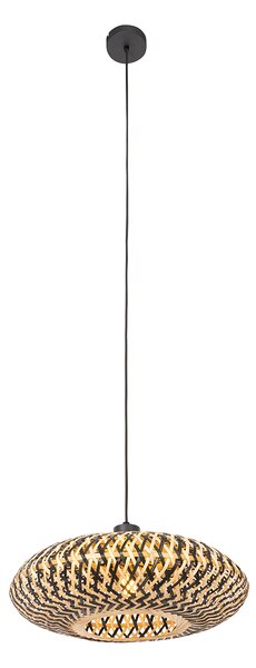 Lampă suspendată orientală din bambus negru 40 cm - Ostrava