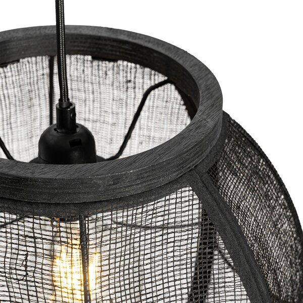 Lampă suspendată orientală neagră 35 cm - Rob