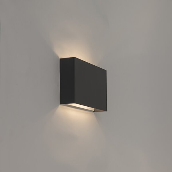 Set de 2 lămpi de perete moderne negre - Otan