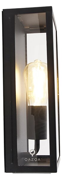 Set de 2 Aplice exterioare negre IP44 cu sticlă - Rotterdam