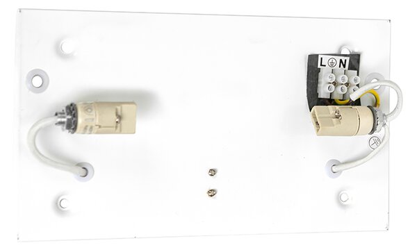 Set de 2 lămpi de perete moderne negre - Otan