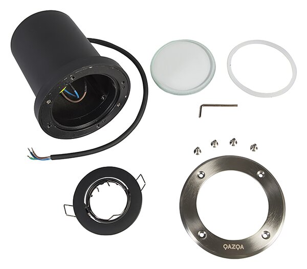 Set de 3 spoturi de sol exterioare din oțel reglabile IP65 - Delux