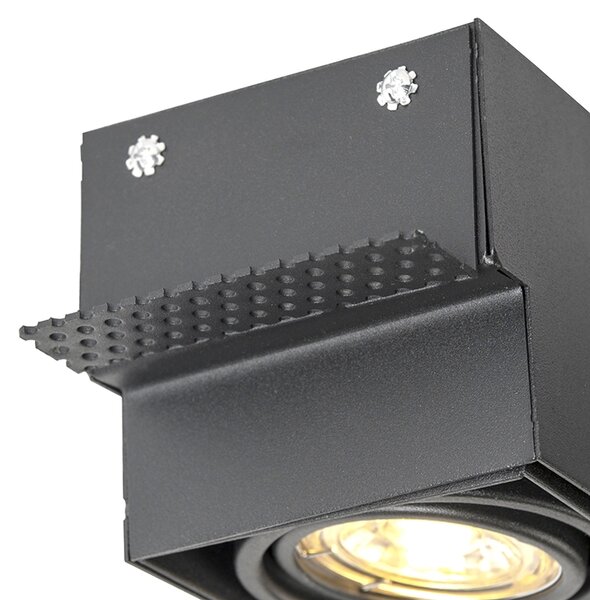 Set de 12 spoturi îngropate negre GU10 orientabile fără rama - Oneon