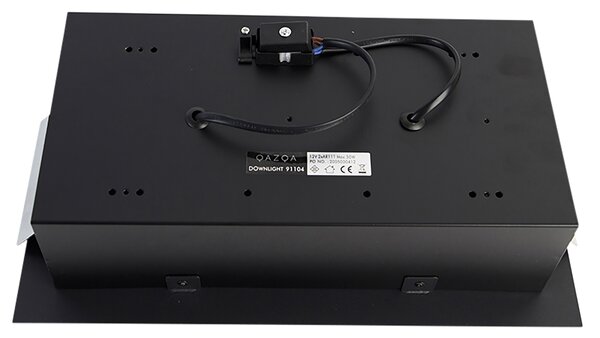 Set de 6 spoturi incastrate negre AR111 reglabile cu 2 lumini - Oneon