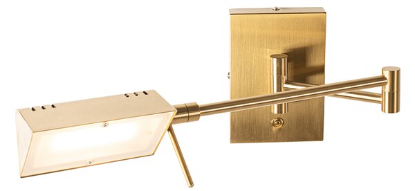 Lampa de perete de design din alamă incluzând LED reglabil - Notia