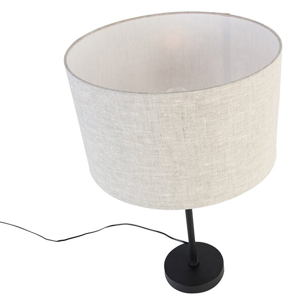 Lampă de masă neagră reglabilă cu abajur gri deschis 35 cm - Parte