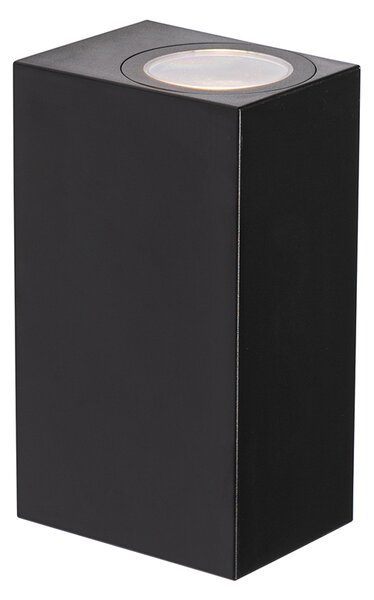 Lampa de perete exterioara moderna din plastic negru cu 2 lumini - Baleno