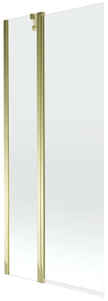 Mexen Flip, paravan de baie 1 aripă 80 x 150 cm, aripă rotativă, sticlă transparentă de 6 mm, profil auriu, 894-080-101-50-00