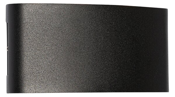 Aplică de perete exterioară neagră cu LED 6 lumini IP54 - Silly