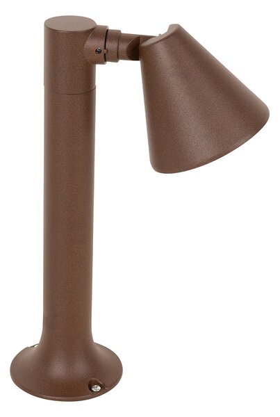 Stâlp de iluminat exterior modern maro ruginit 30 cm IP44 reglabil - Ciara