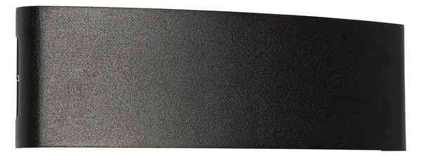 Aplică de perete exterioară neagră cu LED integrat 10 lumini IP54 - Silly