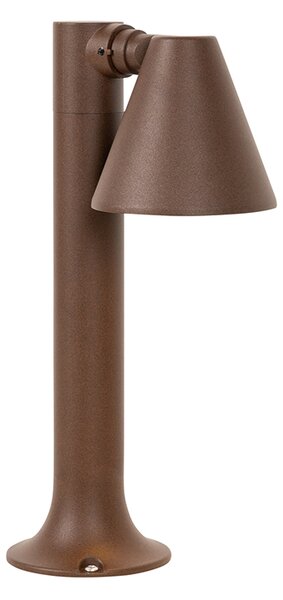 Stâlp de iluminat exterior modern maro ruginit 30 cm IP44 reglabil - Ciara