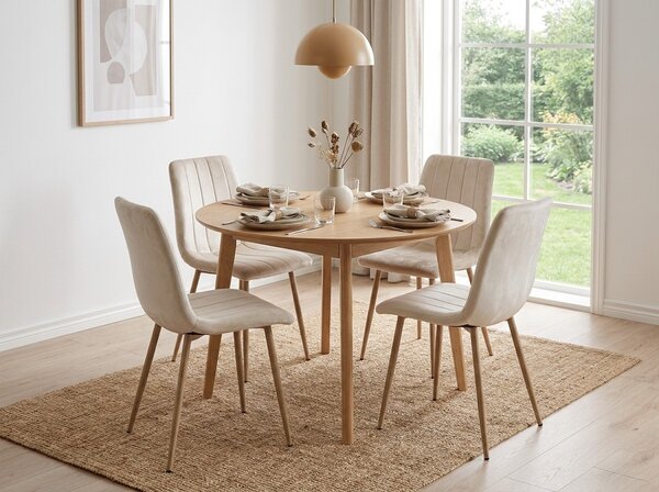 Scaun catifelat bej LAVA CAMEL BEIGE