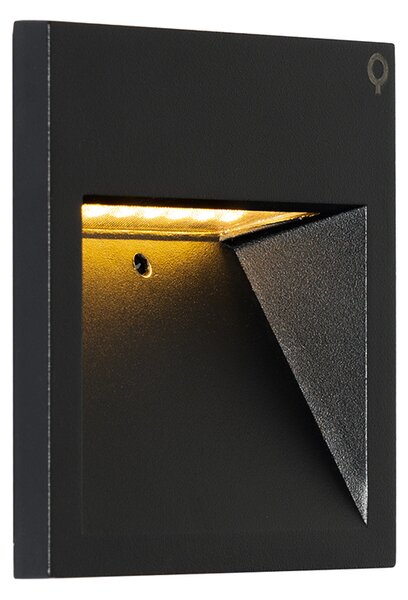 Set de 4 Aplice Moderne de Perete Încastrate Negre cu LED Inclus - Gem 2