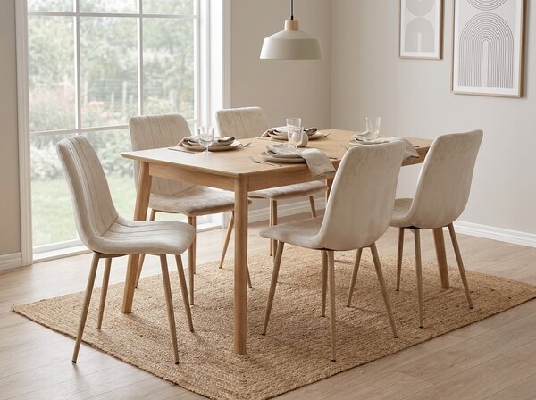 Scaun catifelat bej LAVA CAMEL BEIGE