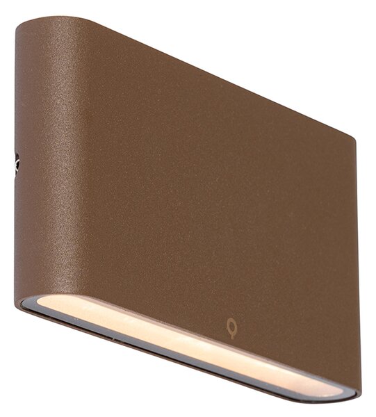 Lampa de perete exterioară modernă maro ruginiu 17,5 cm cu LED inclus IP65 - Batt