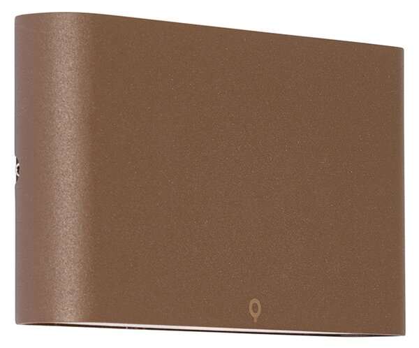 Lampa de perete exterioară modernă maro ruginiu 17,5 cm cu LED inclus IP65 - Batt