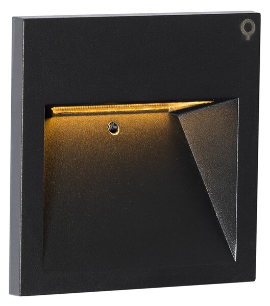 Set de 4 Aplice Moderne de Perete Încastrate Negre cu LED Inclus - Gem 2