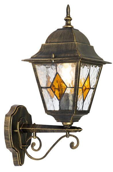 Lămpi de perete exterioare vintage aur antic - Antigua Up