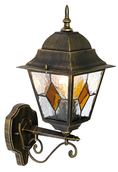 Lămpi de perete exterioare vintage aur antic - Antigua Up