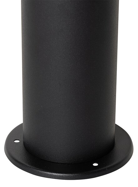 Lampă de exterior de podea neagră cu abajur fumuriu 30 cm IP44 - Odense