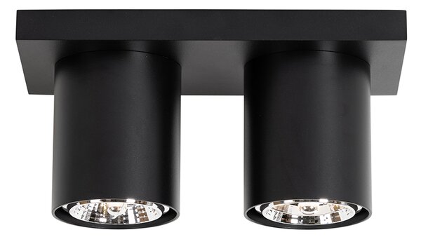 Plafoniera moderna cu spoturi negre cu 2 lumini - Tubo